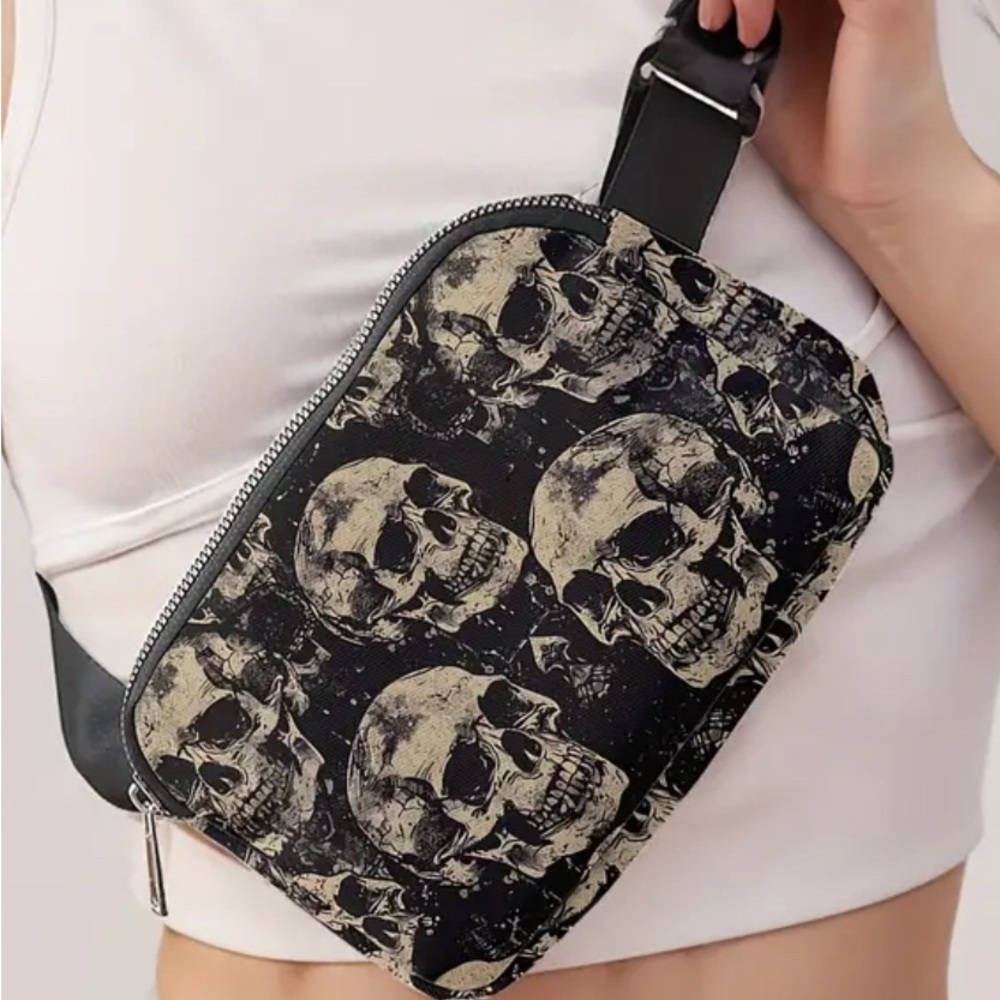 Skull Print Crossbody Bag NWT